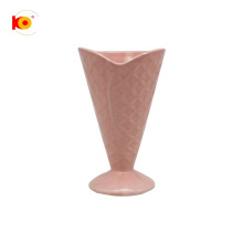 New arrived Wholesale Pink Ice Cream Ceramic Mug With Stand